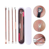 4PCS Blackhead Extractor De Cravo Rose Gold Black Dots Cleaner Acne Blemish Remover Needles Set Black Spots Pore Cleanser Tool