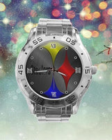 Pittsburgh steelers Photo Custom Stainless Steel Analogue Men Or Women Unisex Watch Best Gift