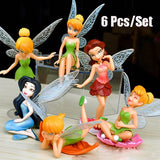 6pcsSet DIY Miniature Flying Flower Fairy Garden Landscaping Home Decoration