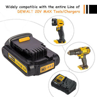 For DEWALT DCB207 20V 20 Volt Max Lithium-Ion 2.0Ah Compact Battery Pack DCB203