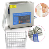 Industrial Ultrasonic Cleaner Tank Heater w Basket  4.5L