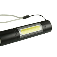 XANES 1518 XPE+COB 2Lights 1000Lumens 3Modes USB Rechargeable Brightness EDC LED Flashlight Suit