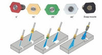 Pressure Washer Spray Nozzle 5 Pack Tip Set Variety Degrees 1/4" US STOCK