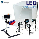 24" Folding Photo Box Tent LED Light Table Top Photography Studio Kit